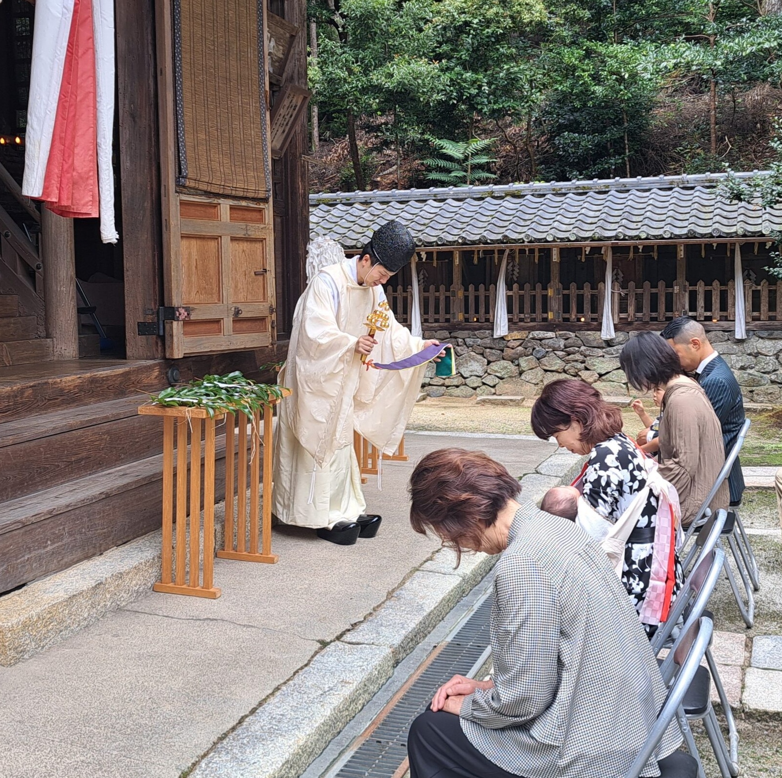 お宮参りの様子